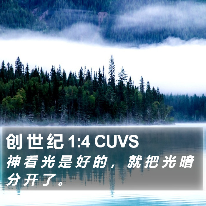 创 世 纪 1:4 CUVS Bible Study