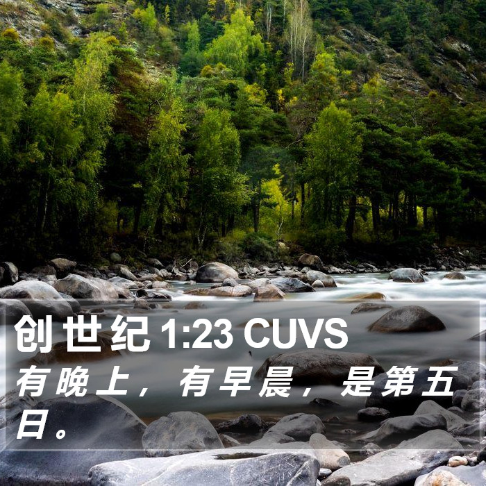 创 世 纪 1:23 CUVS Bible Study