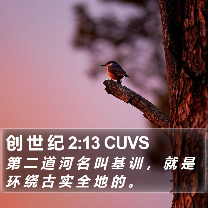 创 世 纪 2:13 CUVS Bible Study