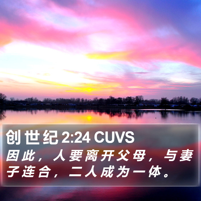 创 世 纪 2:24 CUVS Bible Study