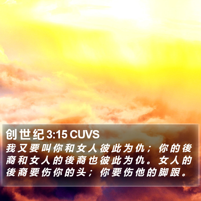 创 世 纪 3:15 CUVS Bible Study