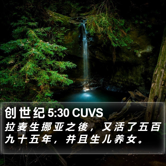 创 世 纪 5:30 CUVS Bible Study