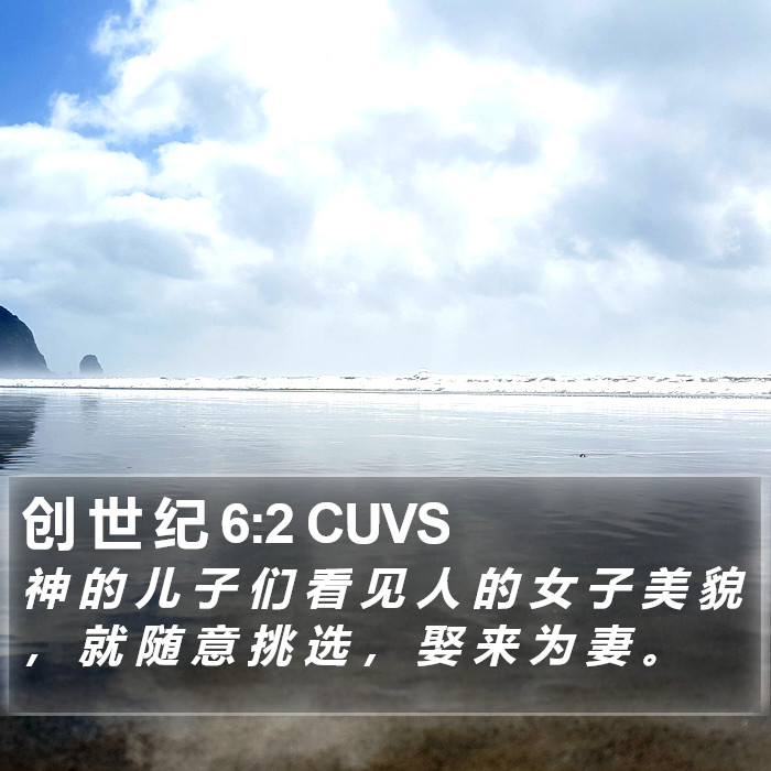 创 世 纪 6:2 CUVS Bible Study