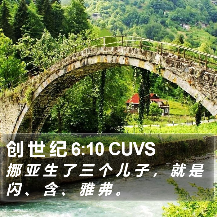 创 世 纪 6:10 CUVS Bible Study