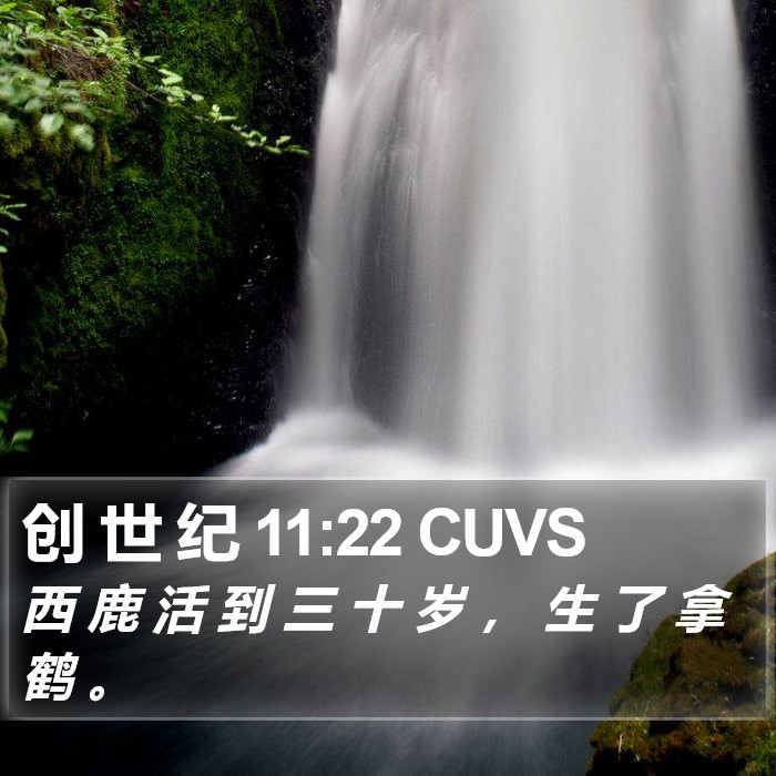 创 世 纪 11:22 CUVS Bible Study