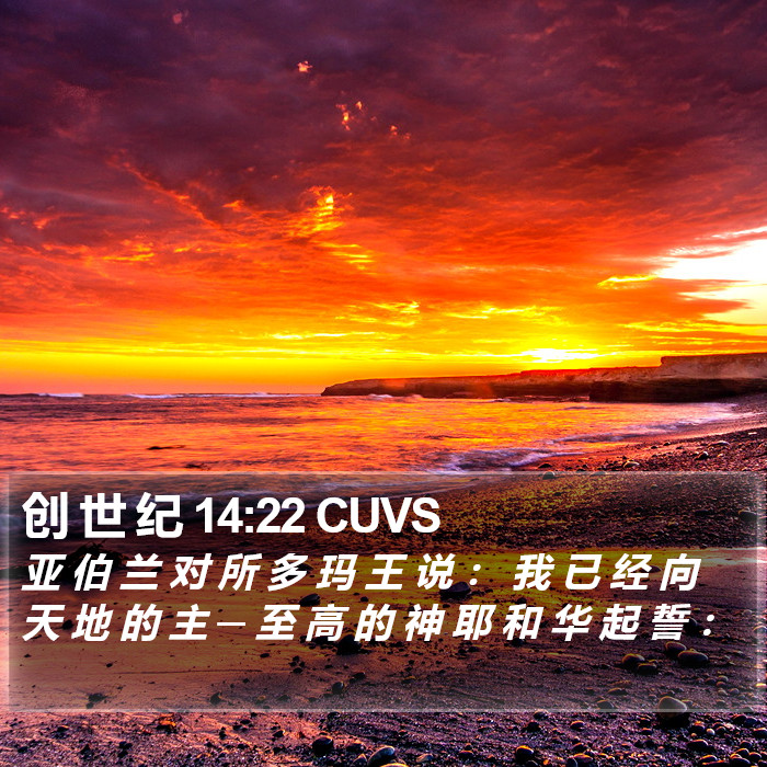 创 世 纪 14:22 CUVS Bible Study