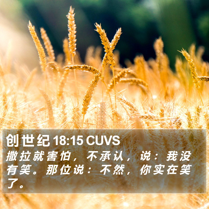 创 世 纪 18:15 CUVS Bible Study