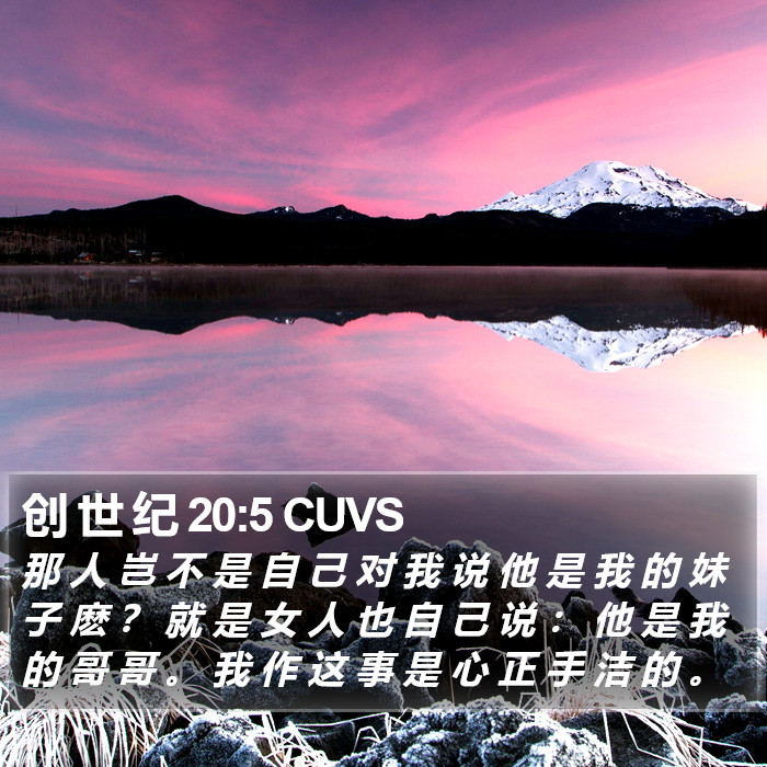 创 世 纪 20:5 CUVS Bible Study