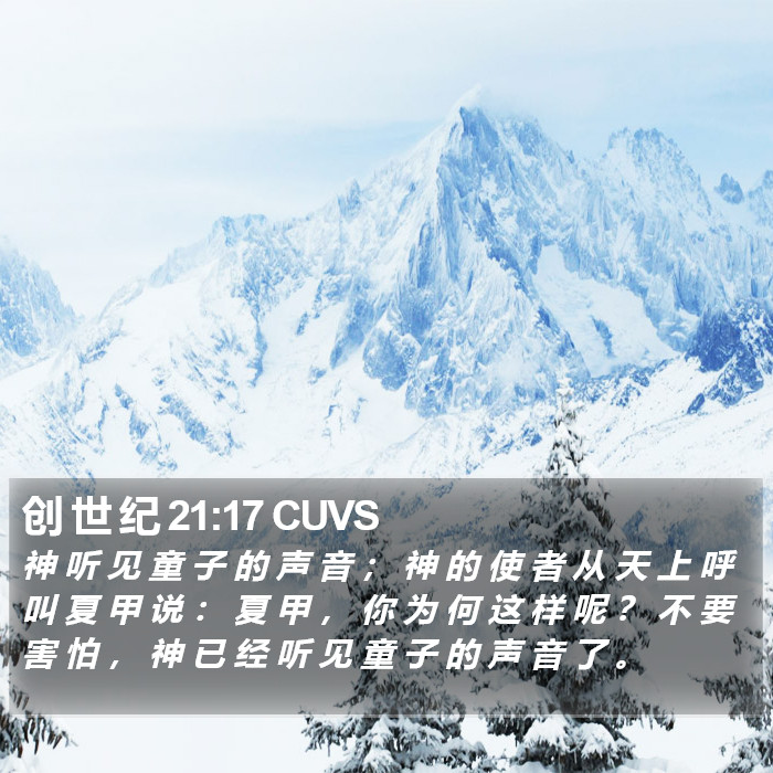 创 世 纪 21:17 CUVS Bible Study