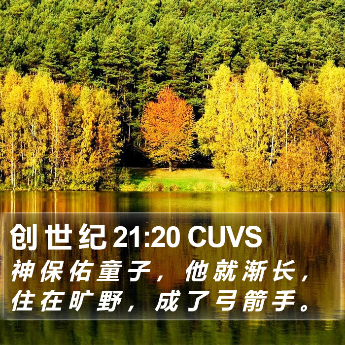 创 世 纪 21:20 CUVS Bible Study