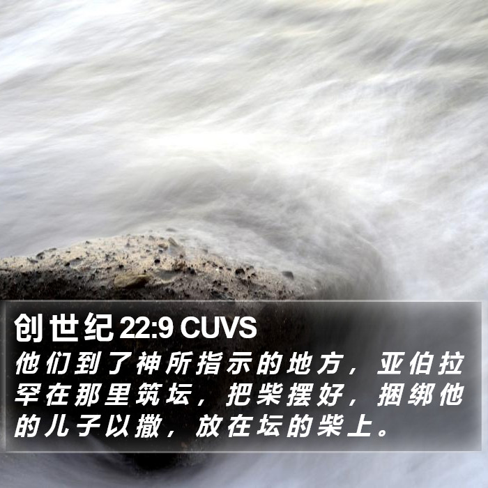 创 世 纪 22:9 CUVS Bible Study