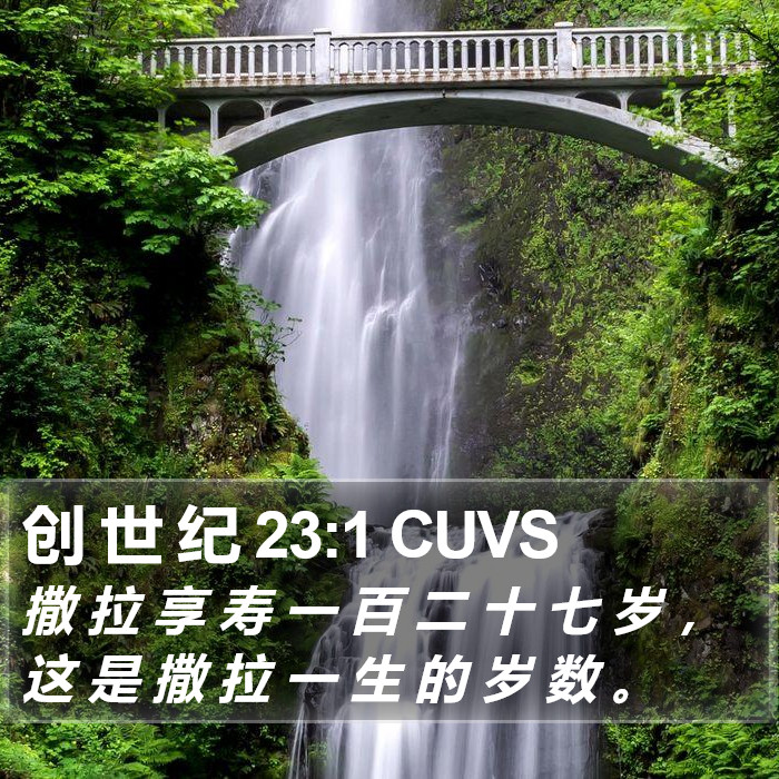 创 世 纪 23:1 CUVS Bible Study