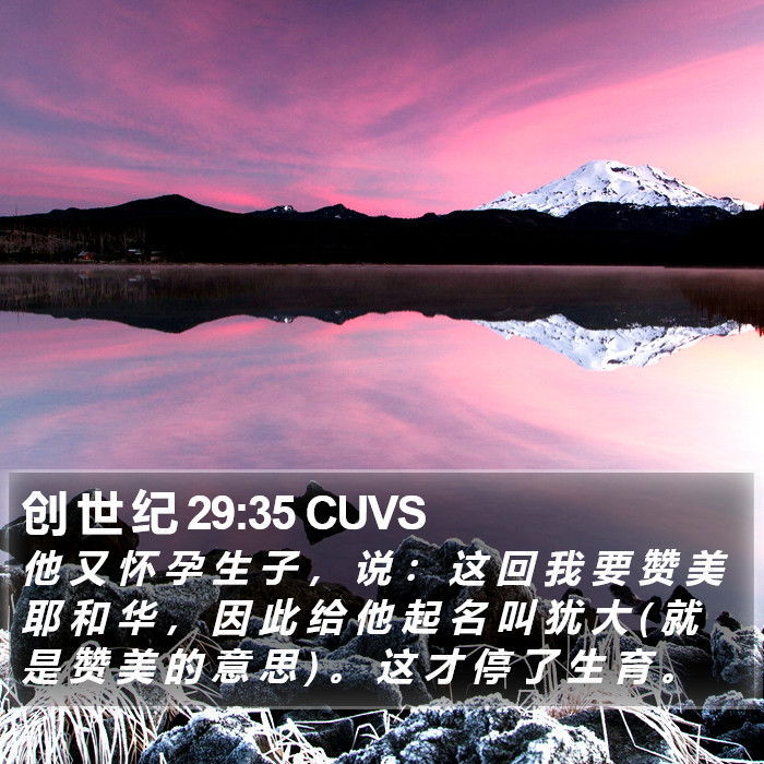 创 世 纪 29:35 CUVS Bible Study