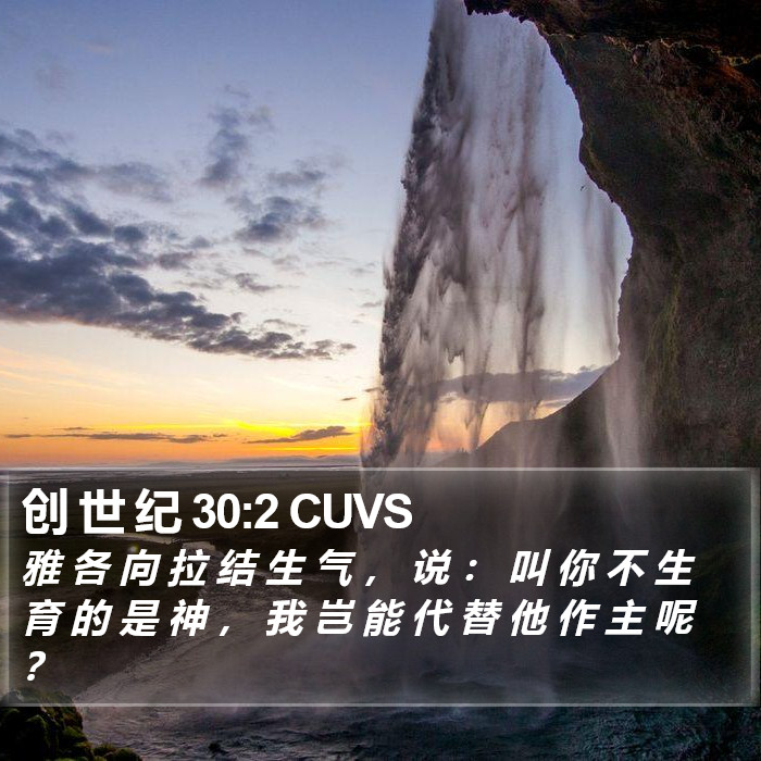 创 世 纪 30:2 CUVS Bible Study