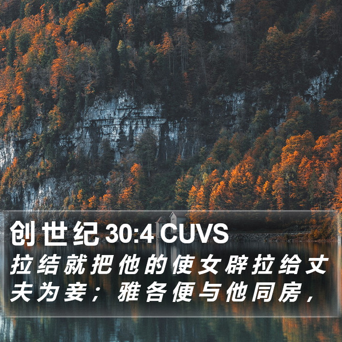 创 世 纪 30:4 CUVS Bible Study