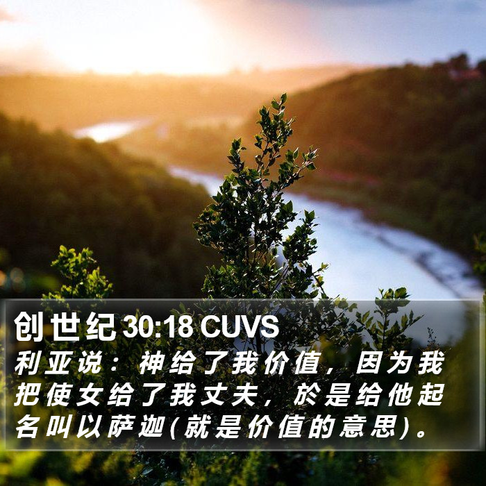 创 世 纪 30:18 CUVS Bible Study