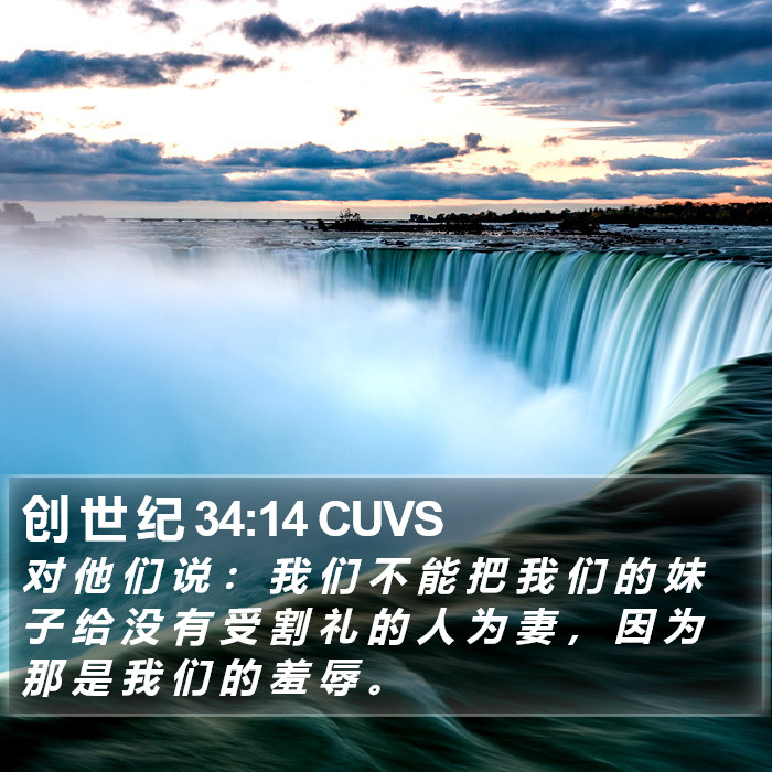 创 世 纪 34:14 CUVS Bible Study