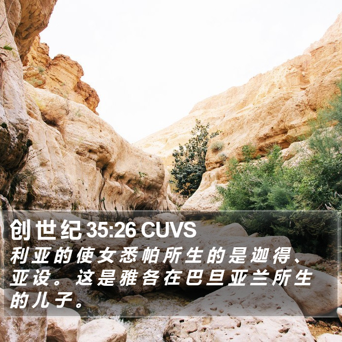 创 世 纪 35:26 CUVS Bible Study