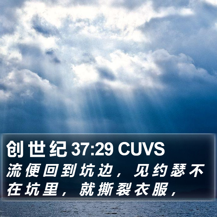 创 世 纪 37:29 CUVS Bible Study