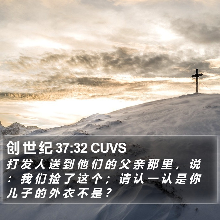 创 世 纪 37:32 CUVS Bible Study