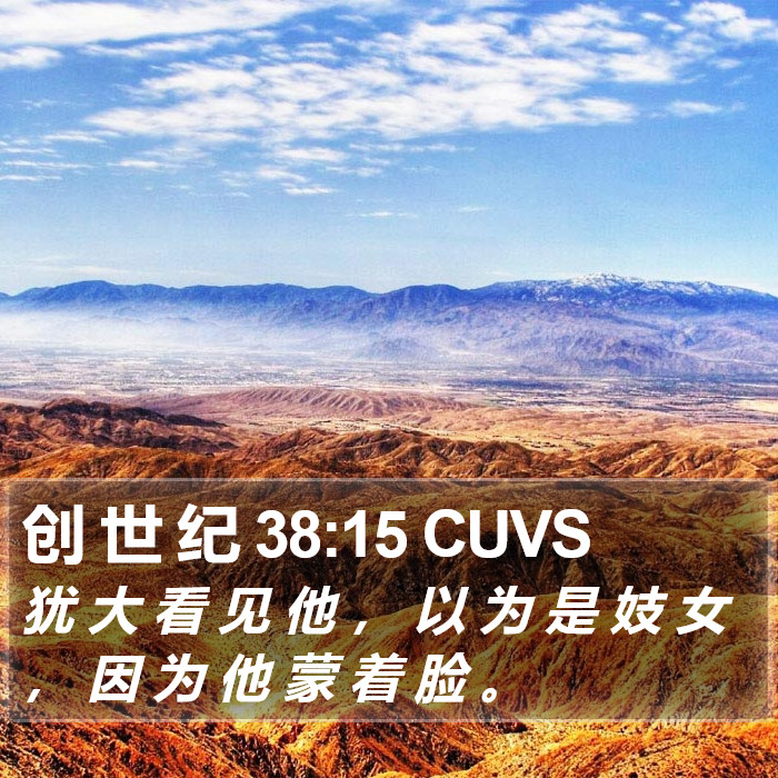 创 世 纪 38:15 CUVS Bible Study