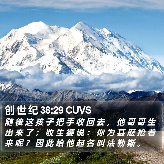 创 世 纪 38:29 CUVS Bible Study