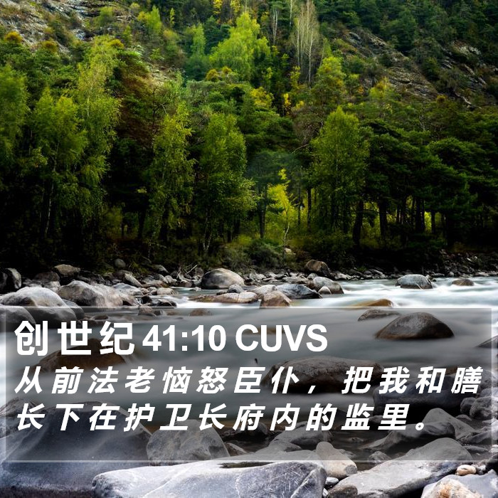 创 世 纪 41:10 CUVS Bible Study