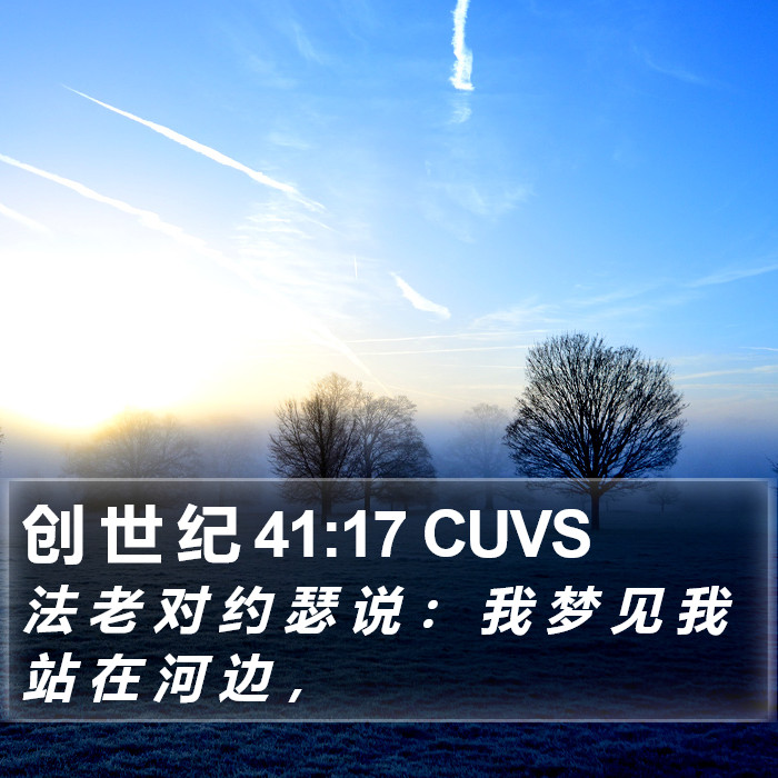 创 世 纪 41:17 CUVS Bible Study