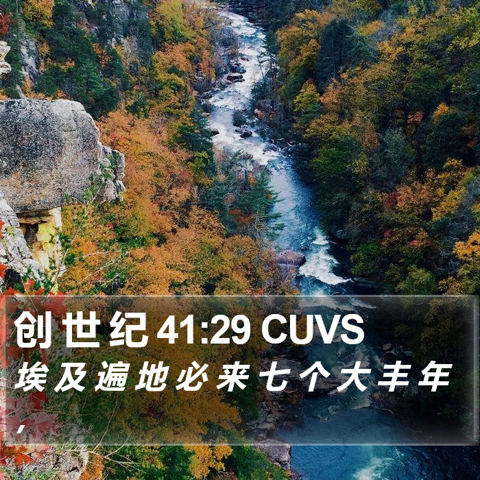 创 世 纪 41:29 CUVS Bible Study
