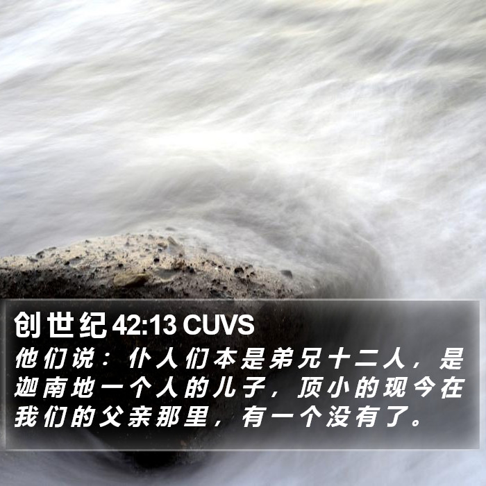 创 世 纪 42:13 CUVS Bible Study