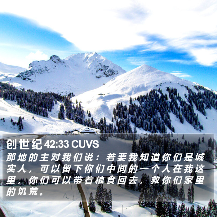 创 世 纪 42:33 CUVS Bible Study