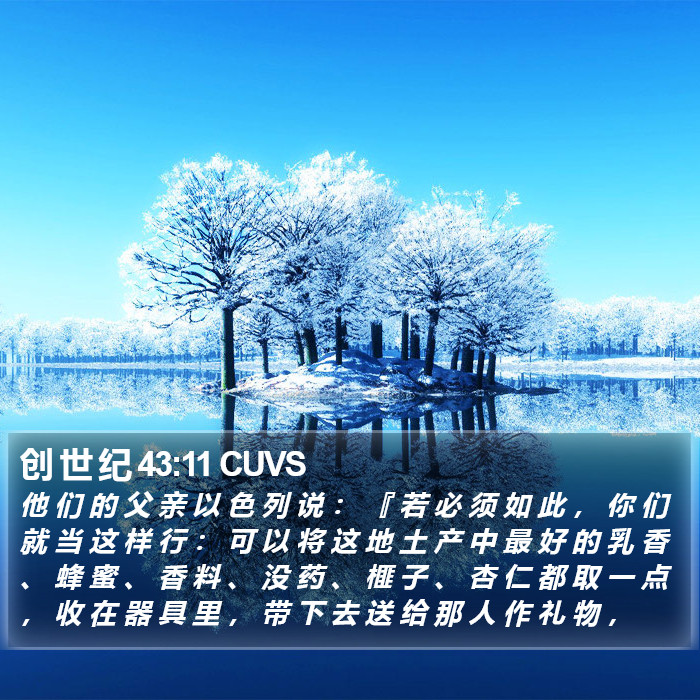创 世 纪 43:11 CUVS Bible Study