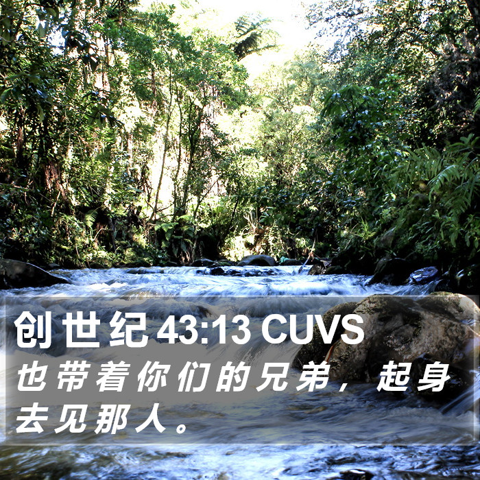 创 世 纪 43:13 CUVS Bible Study