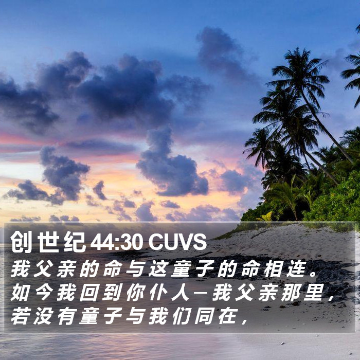 创 世 纪 44:30 CUVS Bible Study