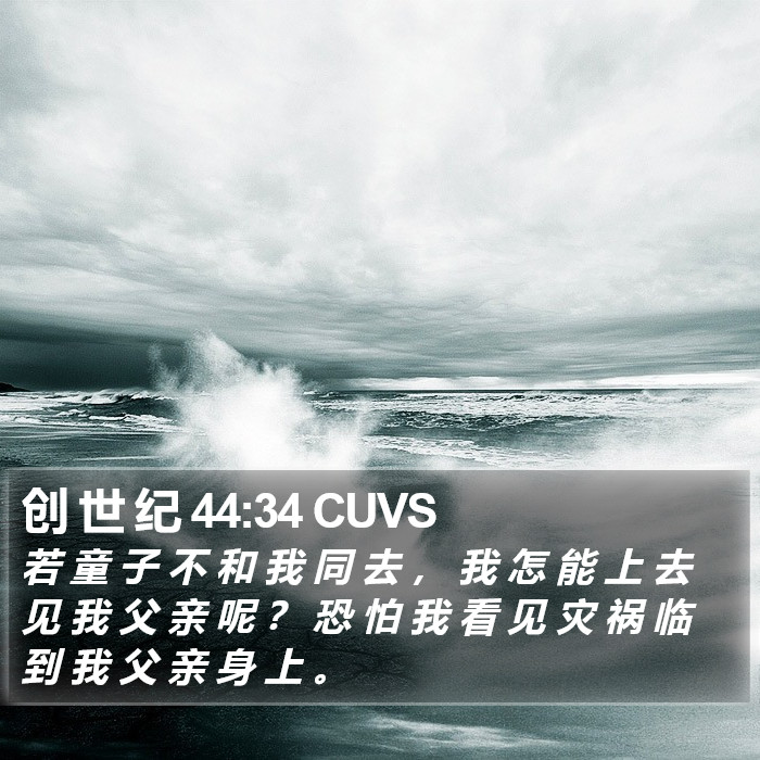 创 世 纪 44:34 CUVS Bible Study