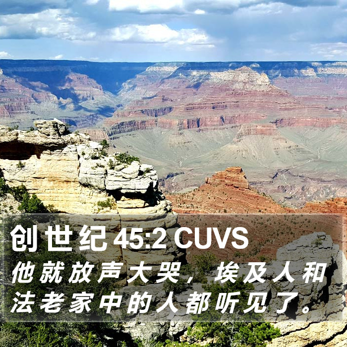 创 世 纪 45:2 CUVS Bible Study