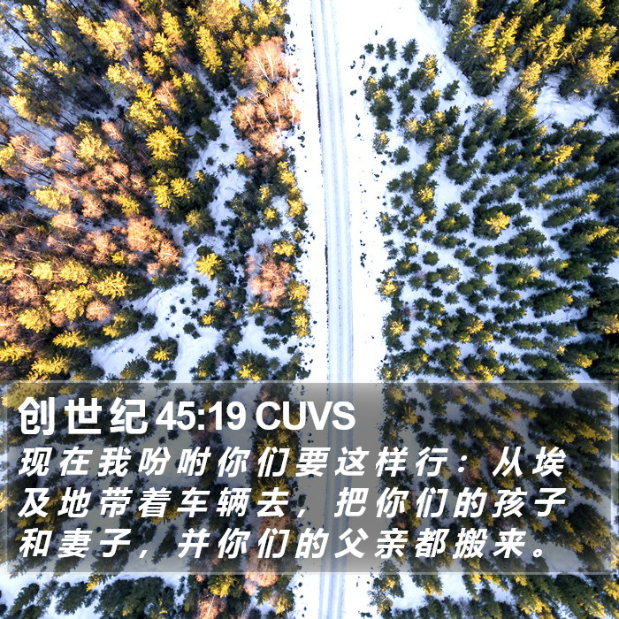 创 世 纪 45:19 CUVS Bible Study