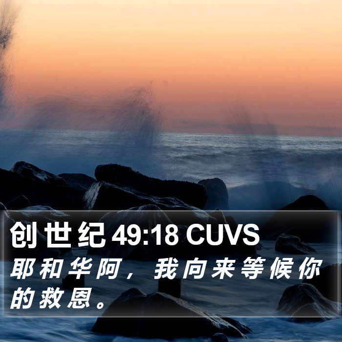 创 世 纪 49:18 CUVS Bible Study