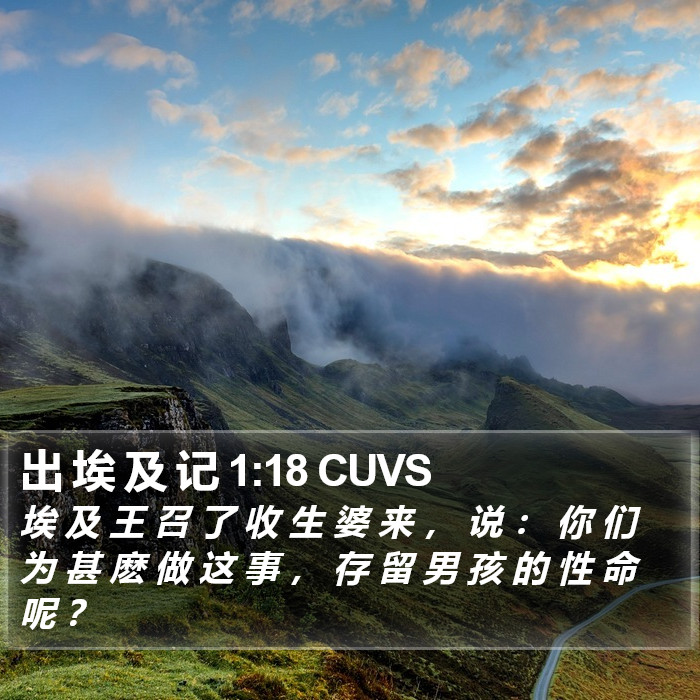 出 埃 及 记 1:18 CUVS Bible Study