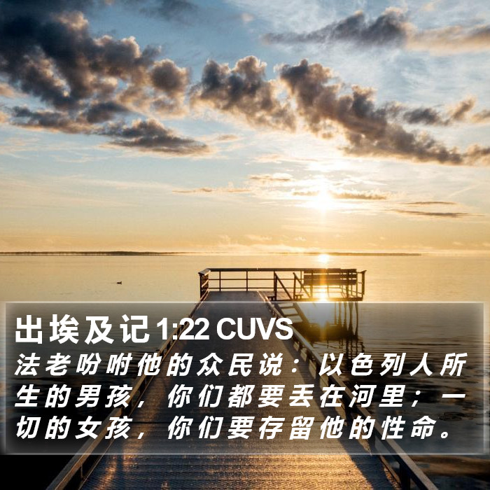 出 埃 及 记 1:22 CUVS Bible Study