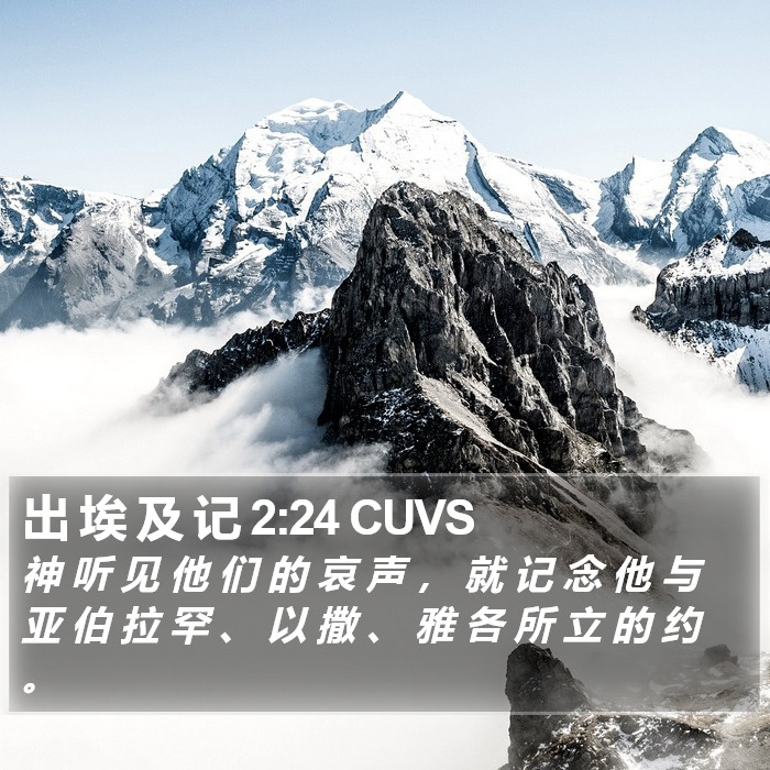 出 埃 及 记 2:24 CUVS Bible Study
