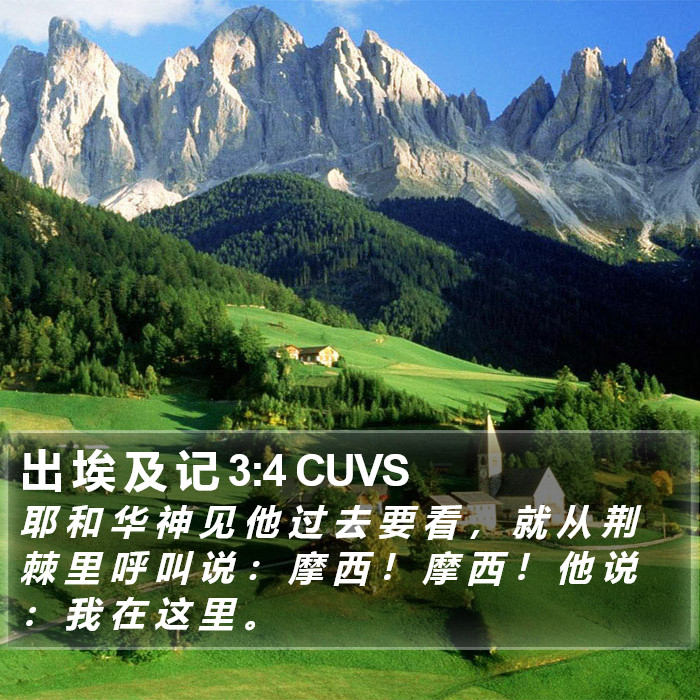 出 埃 及 记 3:4 CUVS Bible Study