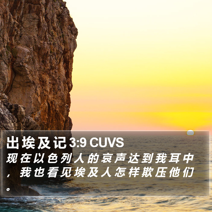 出 埃 及 记 3:9 CUVS Bible Study