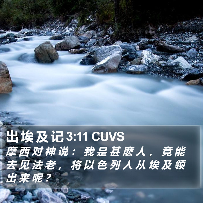 出 埃 及 记 3:11 CUVS Bible Study