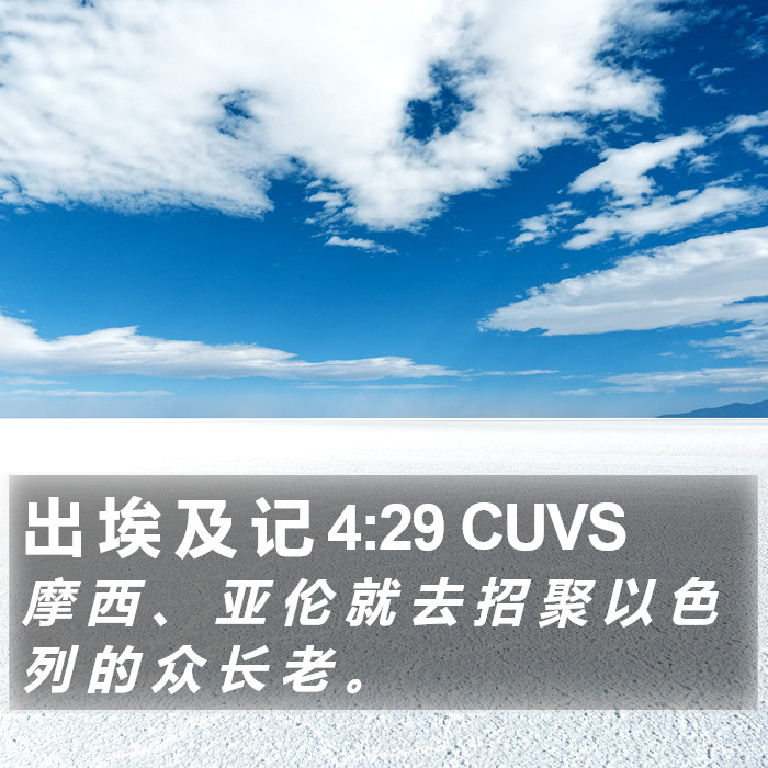 出 埃 及 记 4:29 CUVS Bible Study
