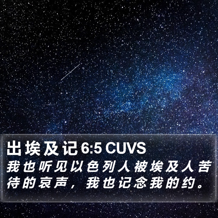 出 埃 及 记 6:5 CUVS Bible Study