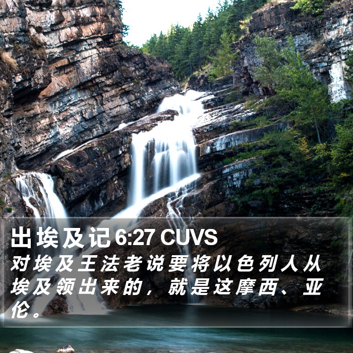 出 埃 及 记 6:27 CUVS Bible Study