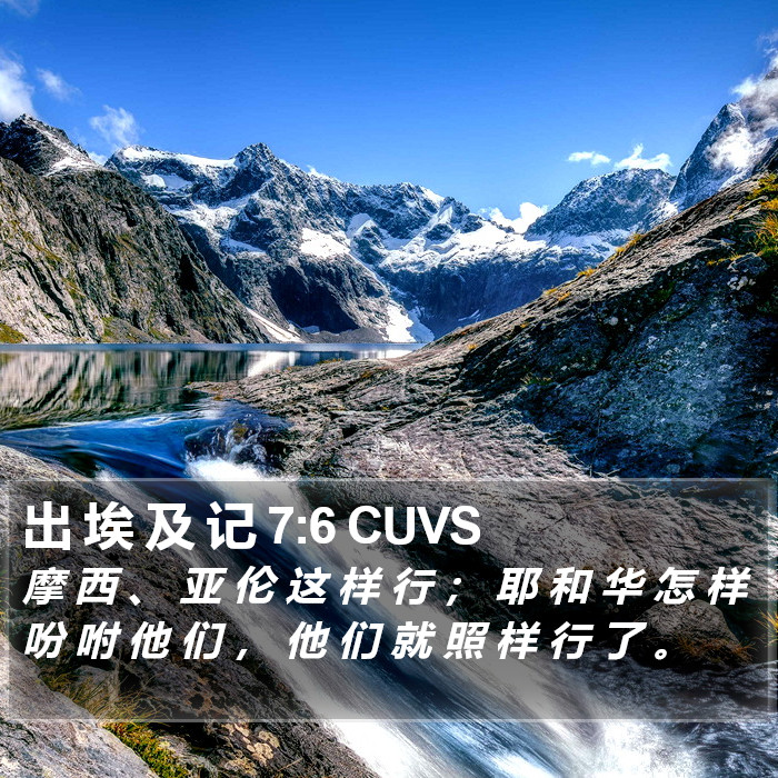 出 埃 及 记 7:6 CUVS Bible Study