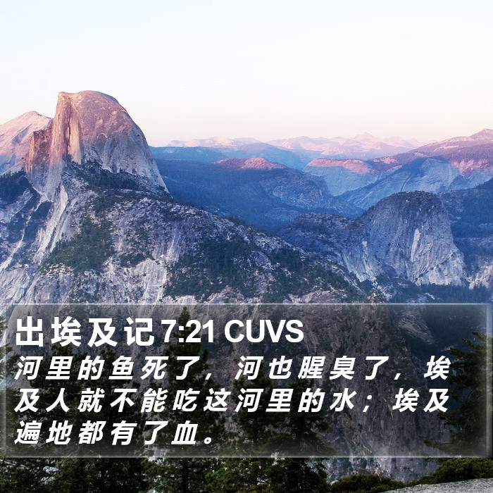出 埃 及 记 7:21 CUVS Bible Study
