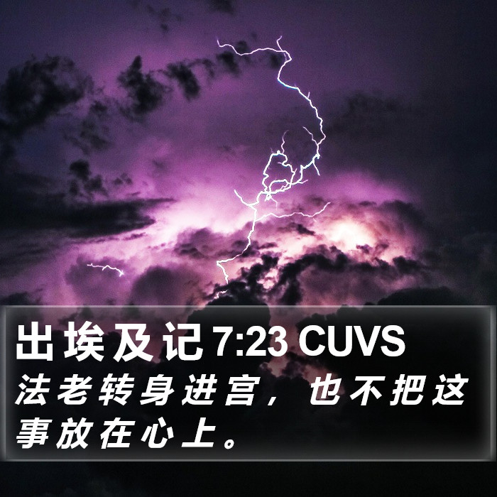 出 埃 及 记 7:23 CUVS Bible Study